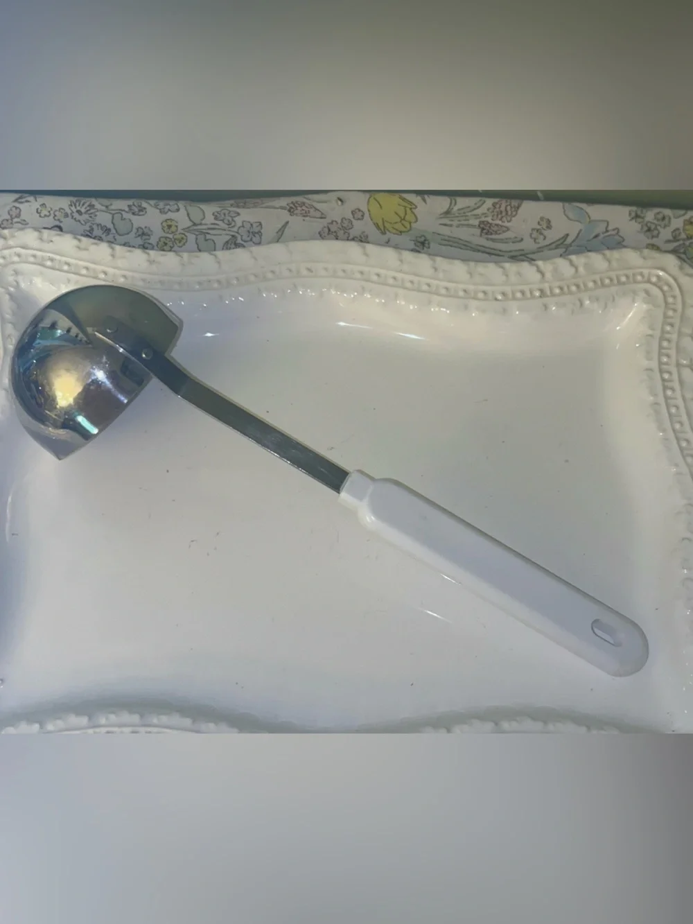 Robinson Stainless Steel Ladle White Plastic Handle Robinson Stainless USA